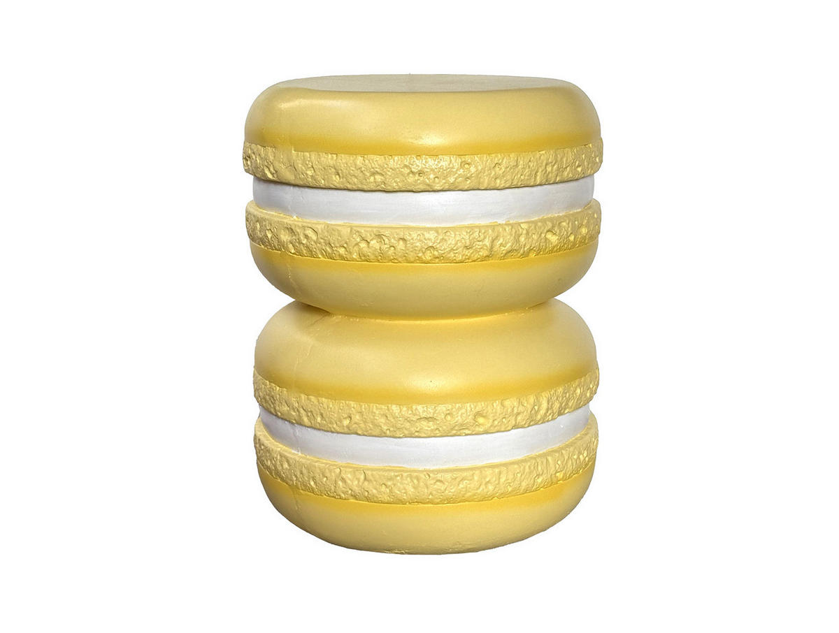 HOCKER Macaron 38/38/47 cm - Gelb, Kunststoff (38/47/38cm) - Leitmotiv
