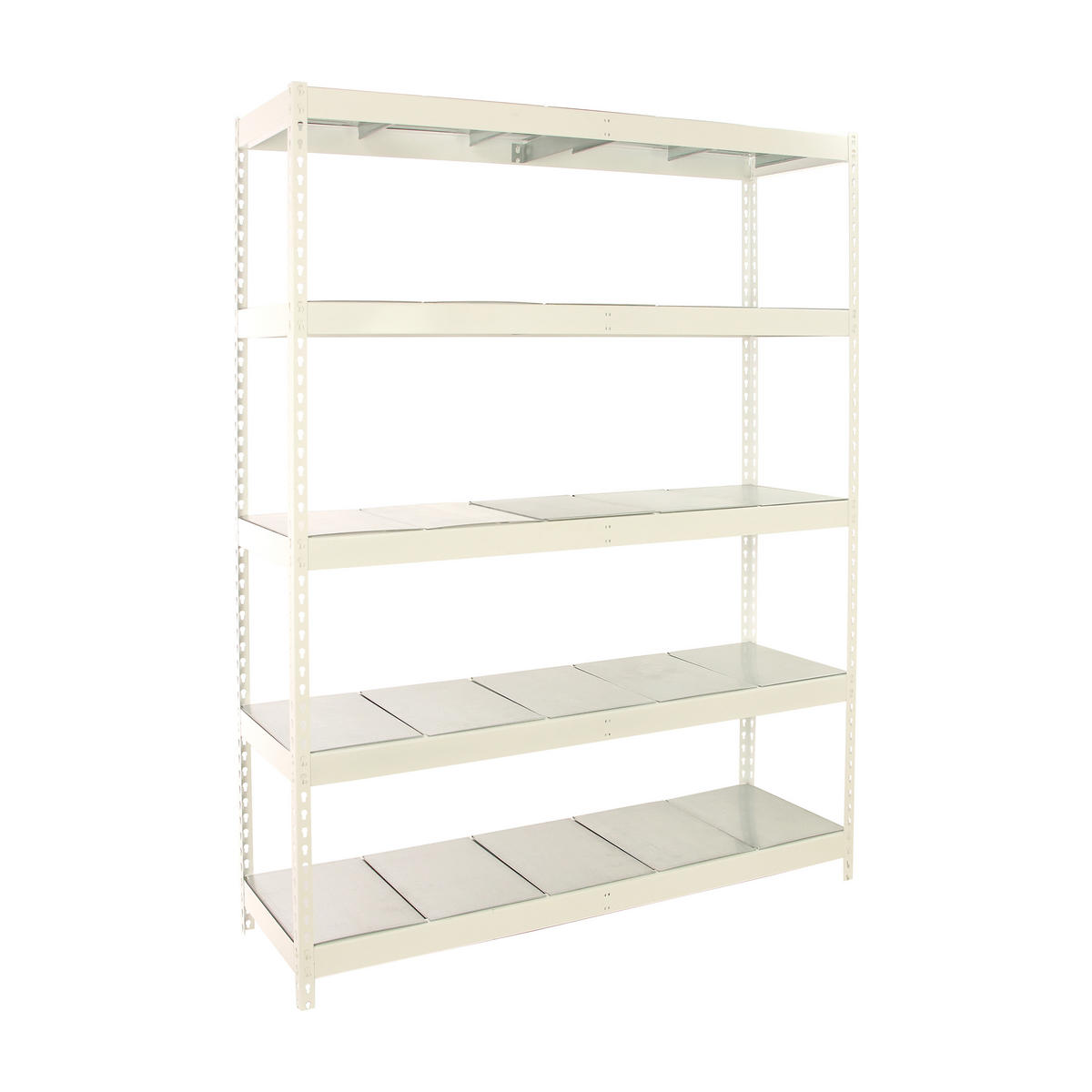 SCHWERLASTREGAL Metal Beast Five HxBxT 200 x 150 x 45 cm Fachlast 600 kg Weiß - Weiß, Metall (150/200/45cm) - PROREGAL