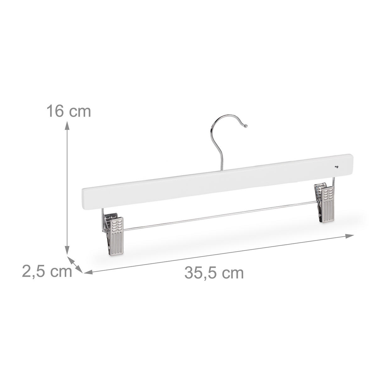 12XHOSENBÜGEL - Multicolor, Holz/Metall (35.5/16/2.5cm) - Relaxdays