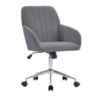 BÜRODREHSTUHL höhenverstellbar Samt Grau - Grau, Metall (60/97/62cm) - Meubliv