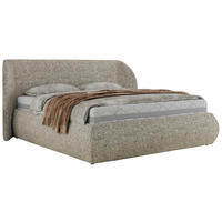 POLSTERBETT CAELA CLASSIC 200/200 - Beige Strukture - Schaum-Matratze - Beige, Textil (200/200cm) - MKS
