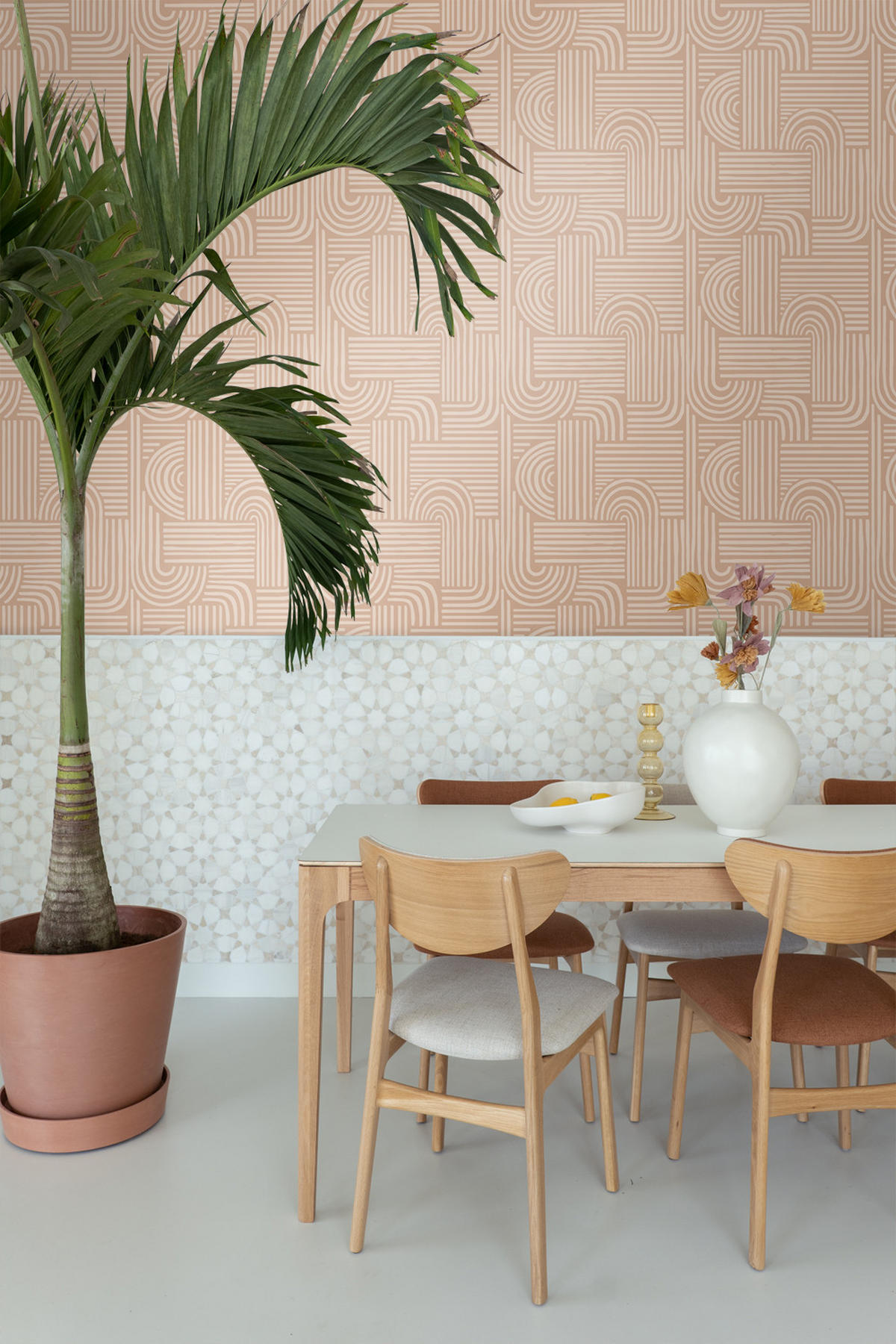 TAPETE 3D-Muster 53 cm x 10.05 m - Terracotta, Papier (53/1000cm) - ESTAhome