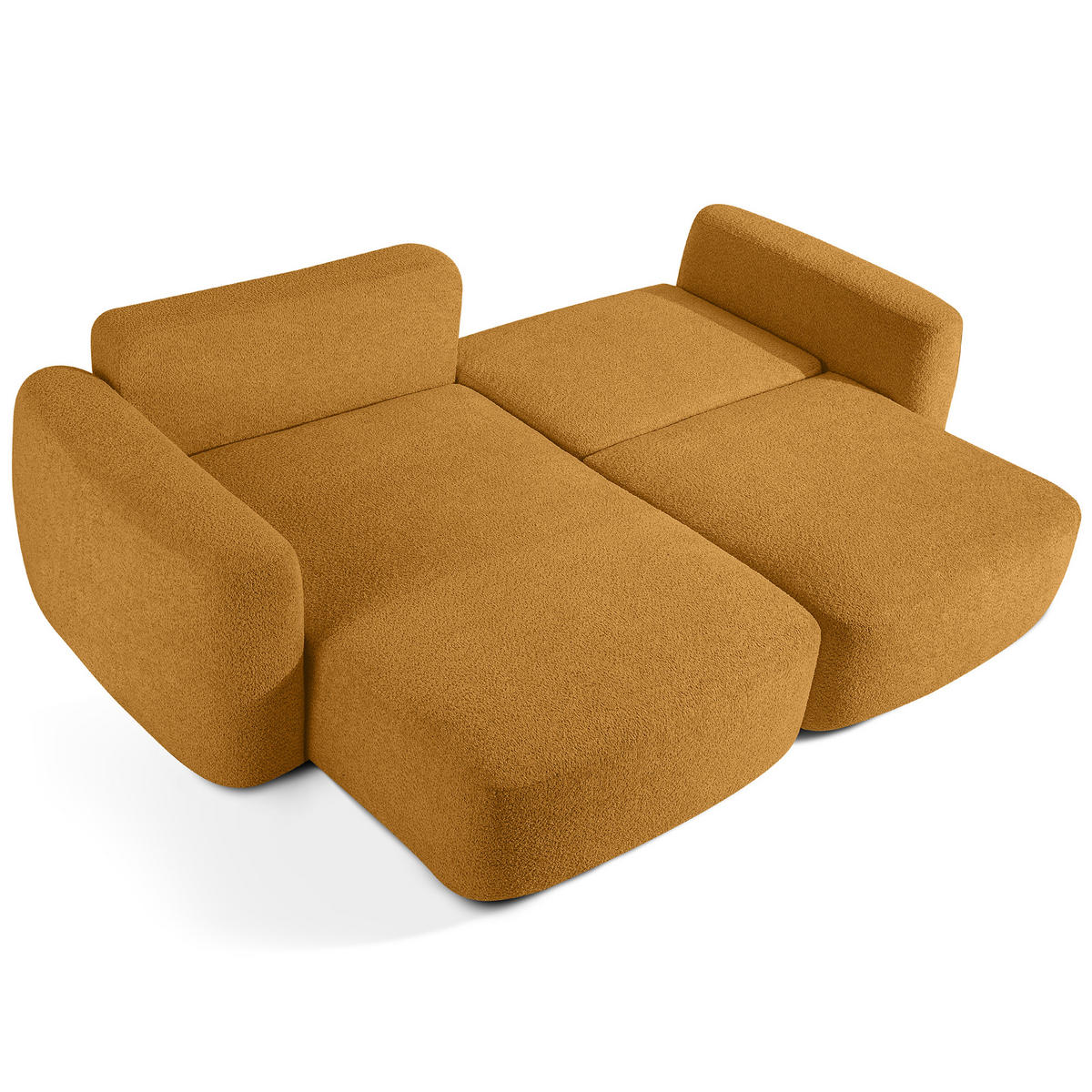 ECKSOFA links ELOSA - Honig, Holz/Textil (245/165cm) - KONSIMO®