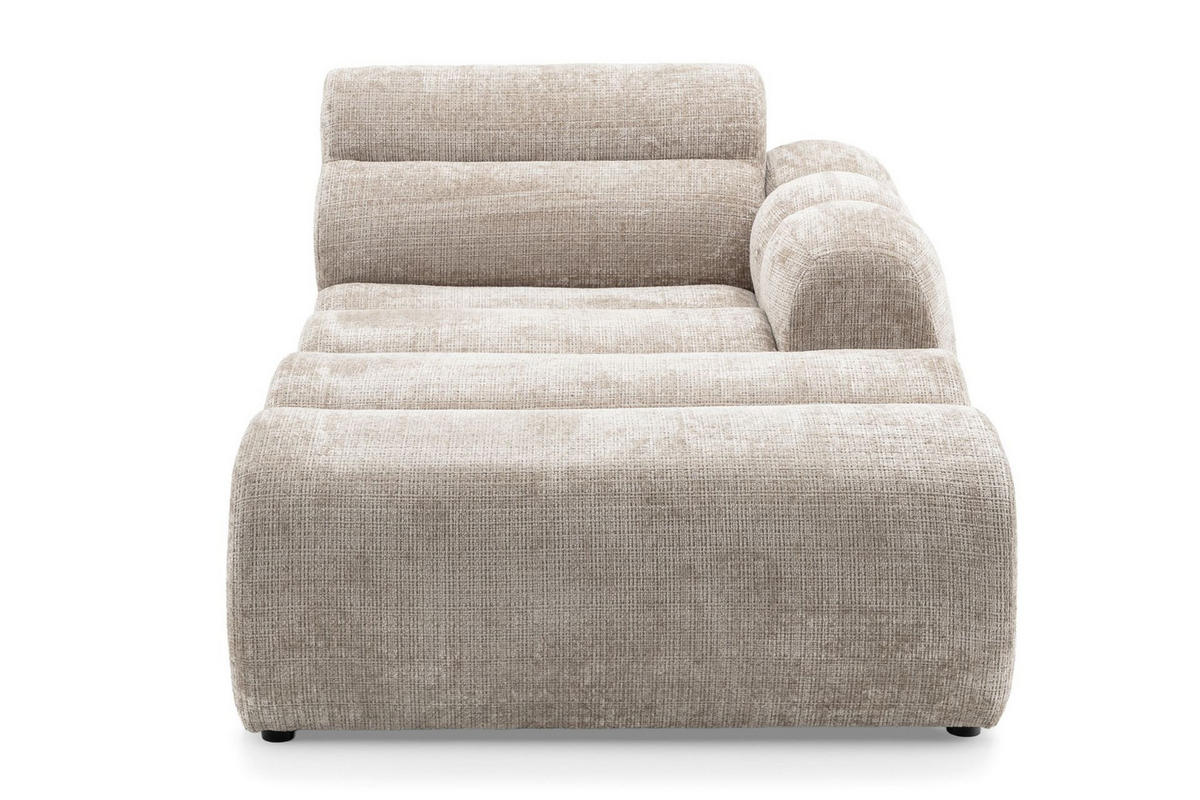 4-SITZER modulares Ecksofa VEER SET 1 Rechts, 298 x 175 cm, Chenille Webstoff Beige - Beige/Schwarz, Holz/Kunststoff (175/298cm) - Muffo
