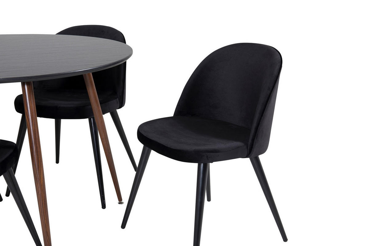 TISCHGRUPPE Schwarz - Schwarz, Holzwerkstoff (100/75/100cm) - ebuy24