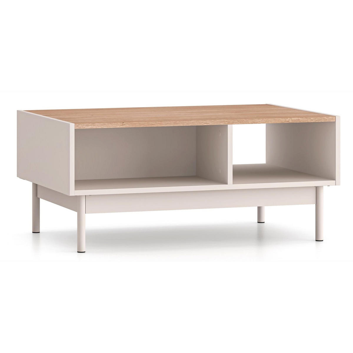 COUCHTISCH Dunea Kaschmirgrau/Eichenholzoptik 90x60 cm - Taupe, Holzwerkstoff/Metall (60/90/40cm) - Selsey