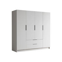 KLEIDERSCHRANK Sofia I - Schwarz/Weiß, Holzwerkstoff/Kunststoff (200/216/60cm) - MIRJAN24