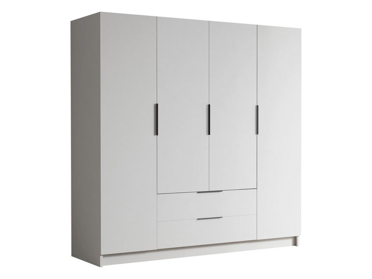 KLEIDERSCHRANK Sofia I - Schwarz/Weiß, Holzwerkstoff/Kunststoff (200/216/60cm) - MIRJAN24