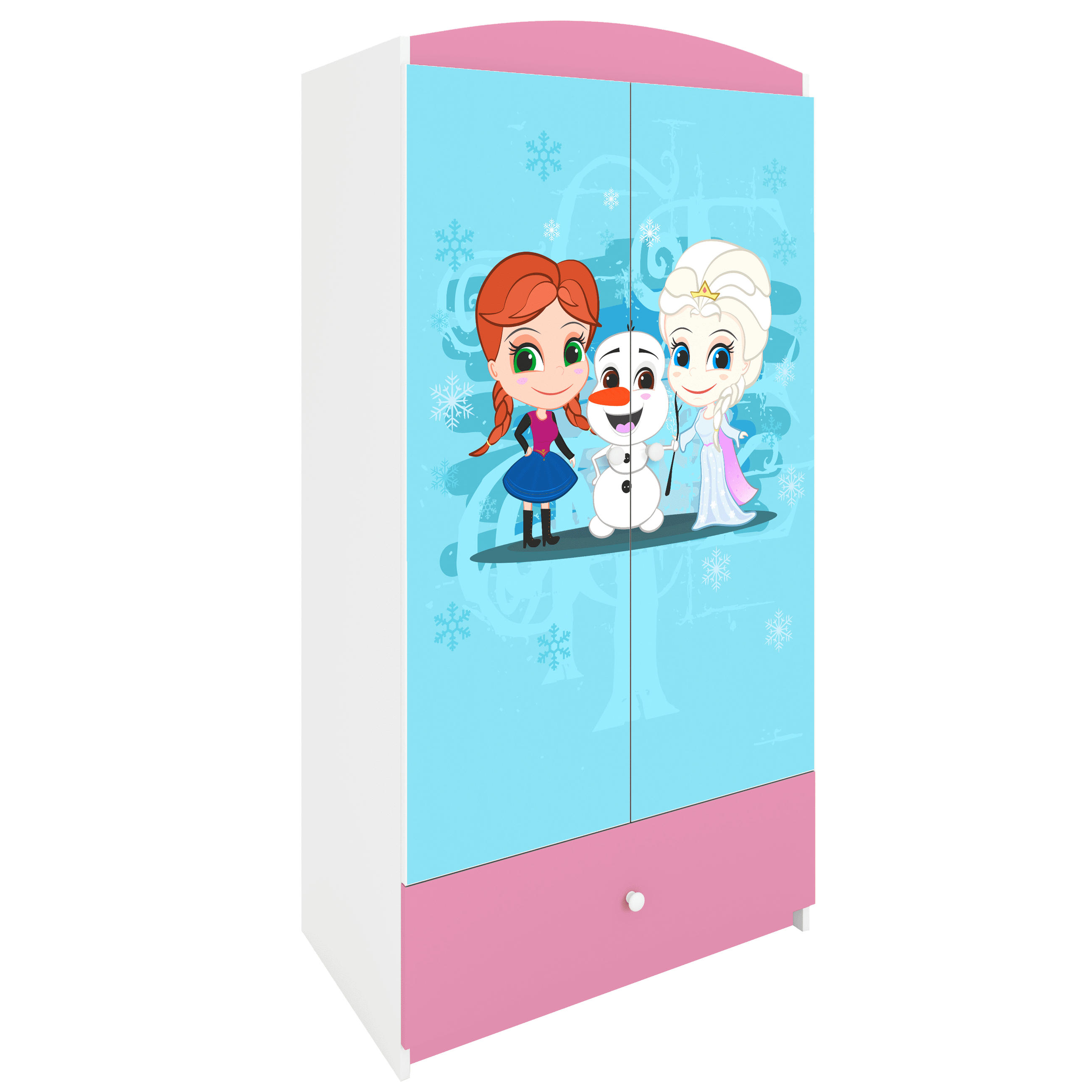 KINDERKLEIDERSCHRANK Eisberg - Hellrosa, Holzwerkstoff (90/175/52cm) - RAUMHIRSCH FURNITURE