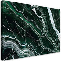 LEINWANDBILD Grüner Smaragd Marmorstein 100x70cm - Grün, Textil (100/70cm) - Feeby