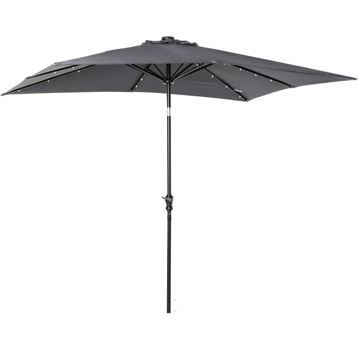 SONNENSCHIRM DE-11397 neigbar, mit LED, 3 x 2 m Grau - Grau, Metall (205/268cm) - ComfortXL