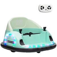 12V Kinder Autoscooter mit 2,4 G Fernbedienung, Elektro Bumper mit Musik - Grün, Kunststoff (66.5/64.5/39cm) - AIYAPLAY