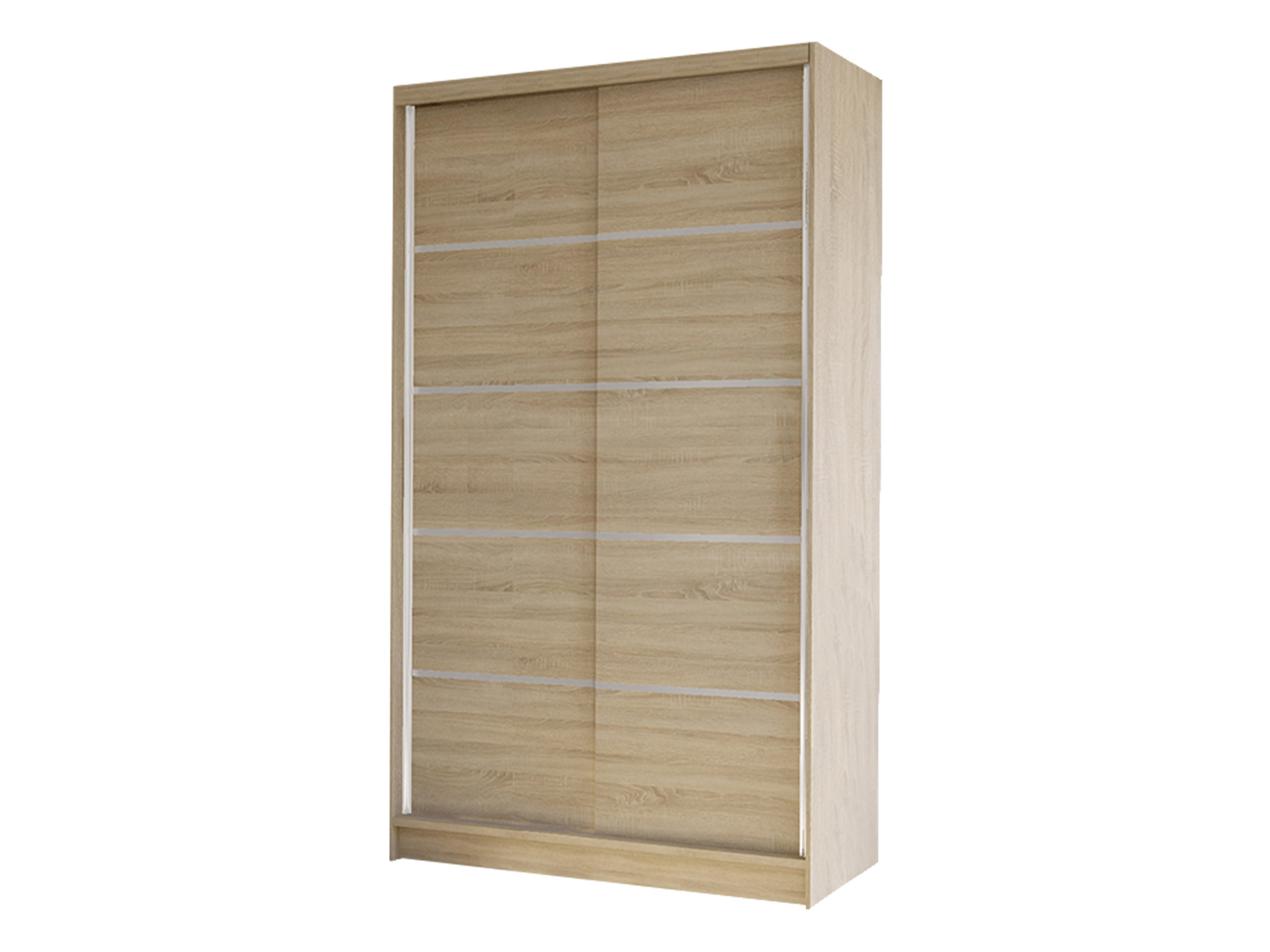 SCHWEBETÜRENSCHRANK Diego IV - Sonoma Eiche, Holzwerkstoff/Metall (100/200/58cm) - MIRJAN24