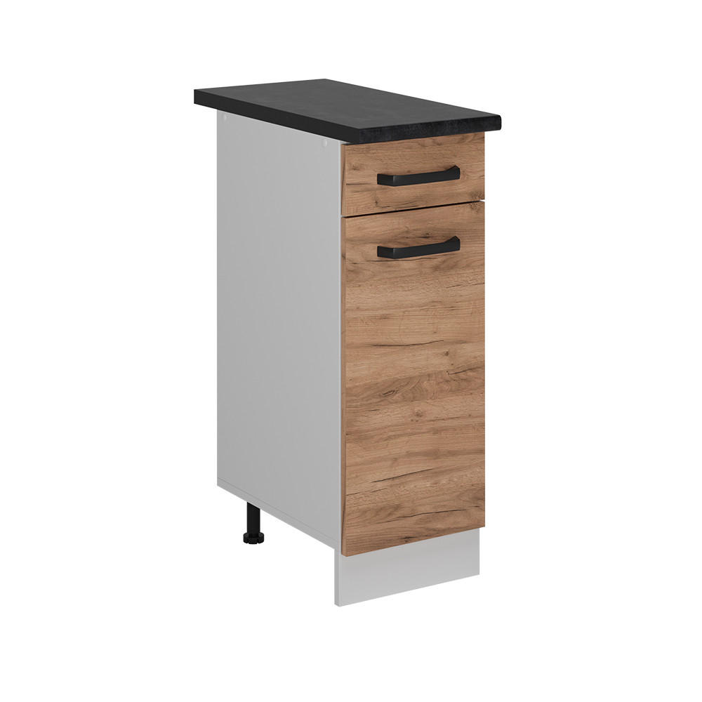KÜCHENUNTERSCHRANK R-Line Goldkraft Eiche 30 cm AP Anthrazit - Honigeiche/Eiche Wotan, Holzwerkstoff (30/81.6/60cm) - Vicco