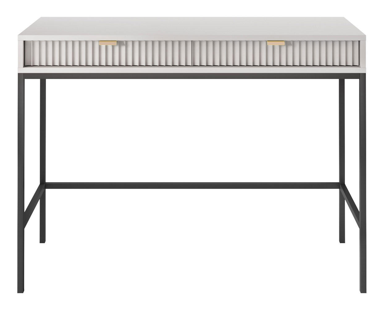 SCHREIBTISCH Nova Kaschmir / Grau 104 / 50 / 78cm - Schwarz/Grau, Holz/Holzwerkstoff (50/104/78cm) - Feldmann-Wohnen