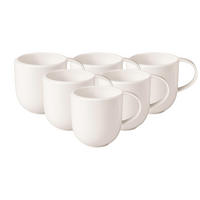 BECHER MIT HENKEL NewMoon weiß 390 ml 6er Set - Weiß, Keramik (0.39L) - Villeroy & Boch