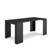 KONSOLENTISCH, ausziehbar bis 180 cm, Schwarz - Schwarz, Holzwerkstoff (180/180/77cm) - Skraut Home