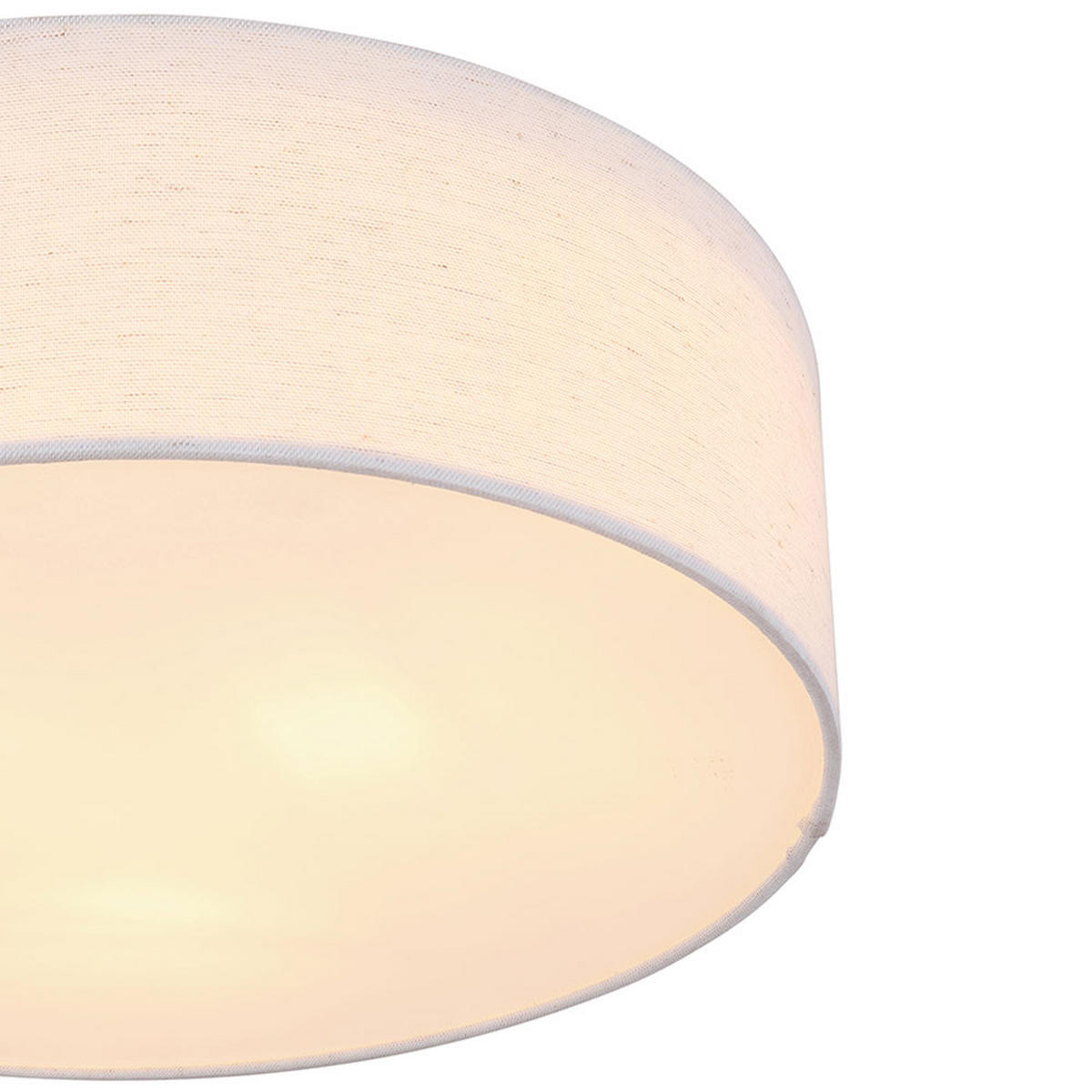 DECKENLEUCHTE AVA Textil Beige - Beige, Metall (40/40/12cm) - Globo Lighting