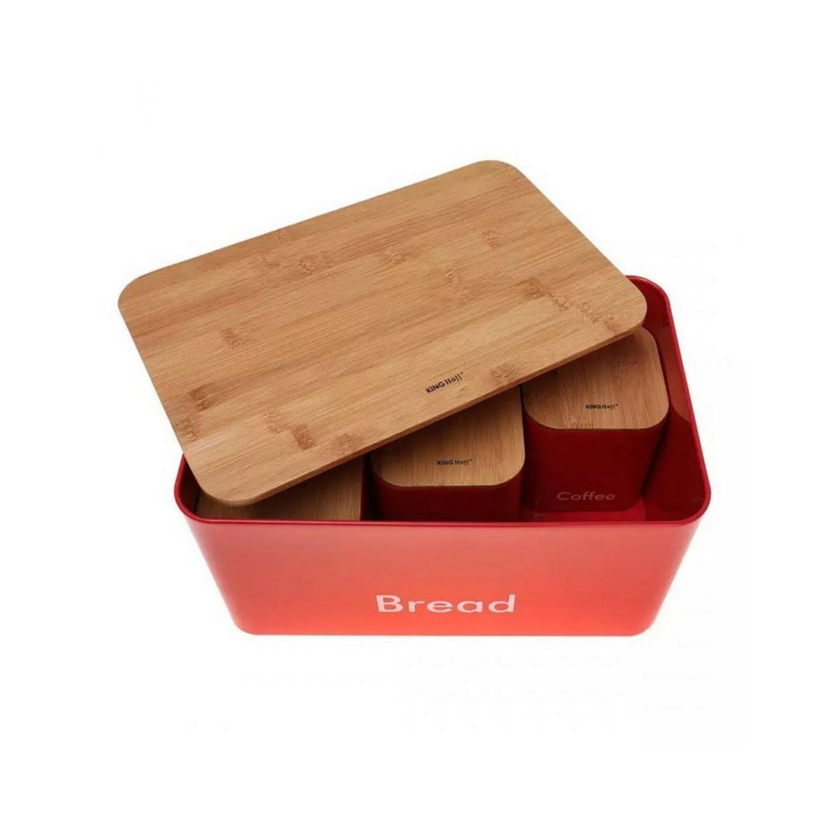 BROTKASTEN Rot 35/23/18.5 cm KH1085 - Rot, Metall (23/18.5/35cm) - Kinghoff 