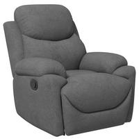 SESSEL 93/88/102 cm mit manueller Relaxfunktion in Grau – bis 150 kg belastbar - Grau, Textil (88/102/93cm) - BEAOK