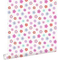 TAPETE Blumenmuster 53 cm x 10.05 m - Pink, Papier (53/0.1cm) - ESTAhome