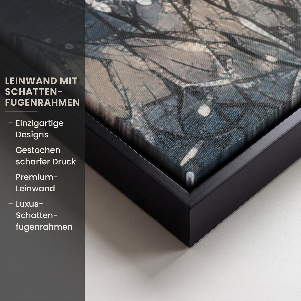 LEINWAND Bilder mit Rahmen - Schneemann - Schnee - Winter - Wald - 90x60 - Hellblau, Textil (90/60cm) - MuchoWow