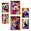 POSTER Set Mit 6 Dumme Tiere Im Hochformat Lebhafte Aquarell Stil Illustrationen Von Lächelnde Tiere Innenarchitektur A3 & A4 Rahmen Aus Hellem Holz - Beige, Papier (29/3cm) - Nacnic