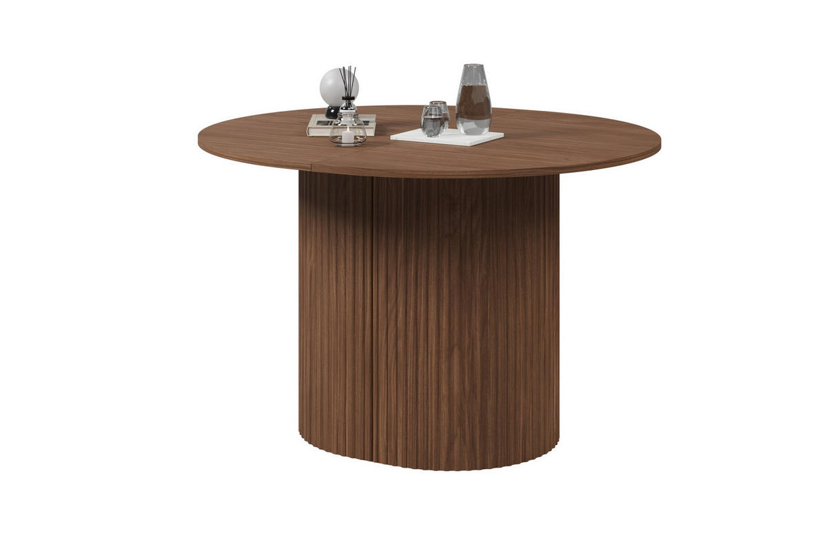ESSTISCH WALVENO Ausziehbar 120 - 220 / 110 x 77,4 cm - Braun, Holz (120/110/77.4cm) - MASSENO
