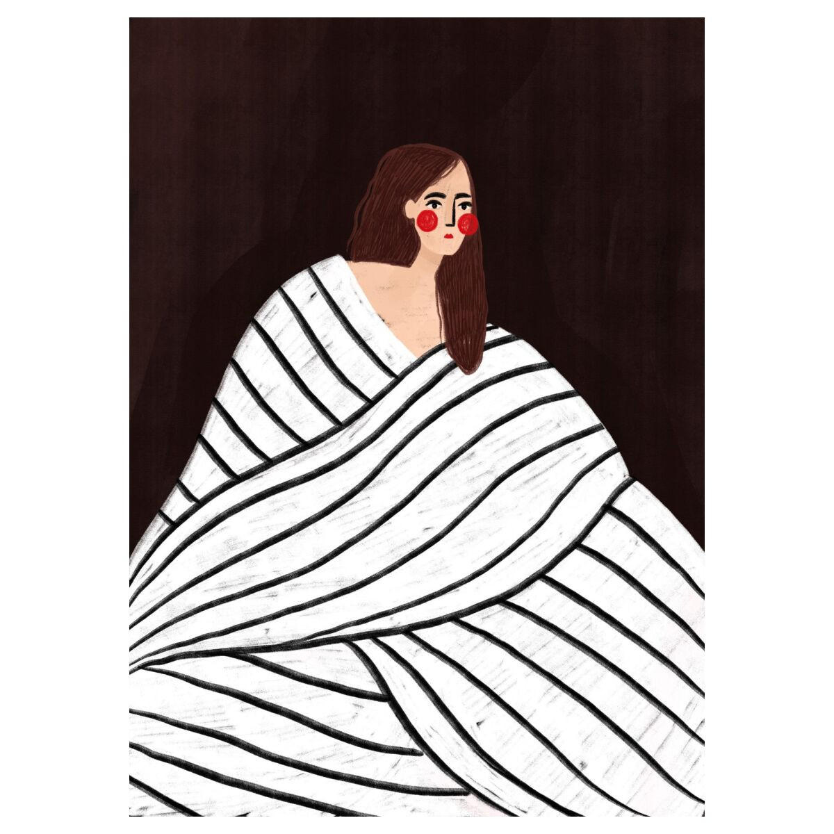 POSTER Bea Muller - The Woman With Black and White Stripes - Schwarz, Papier (50/70/0.1cm) - Poster&Frame