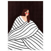 POSTER Bea Muller - The Woman With Black and White Stripes - Schwarz, Papier (50/70/0.1cm) - Poster&Frame