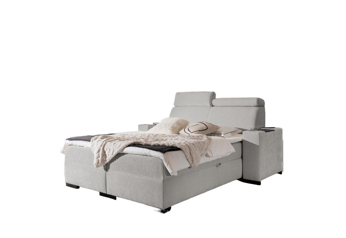 BOXBETT Nestor Dress Me Set.2 - Hellgrau, Holzwerkstoff/Textil (140/200cm) - Fun Möbel