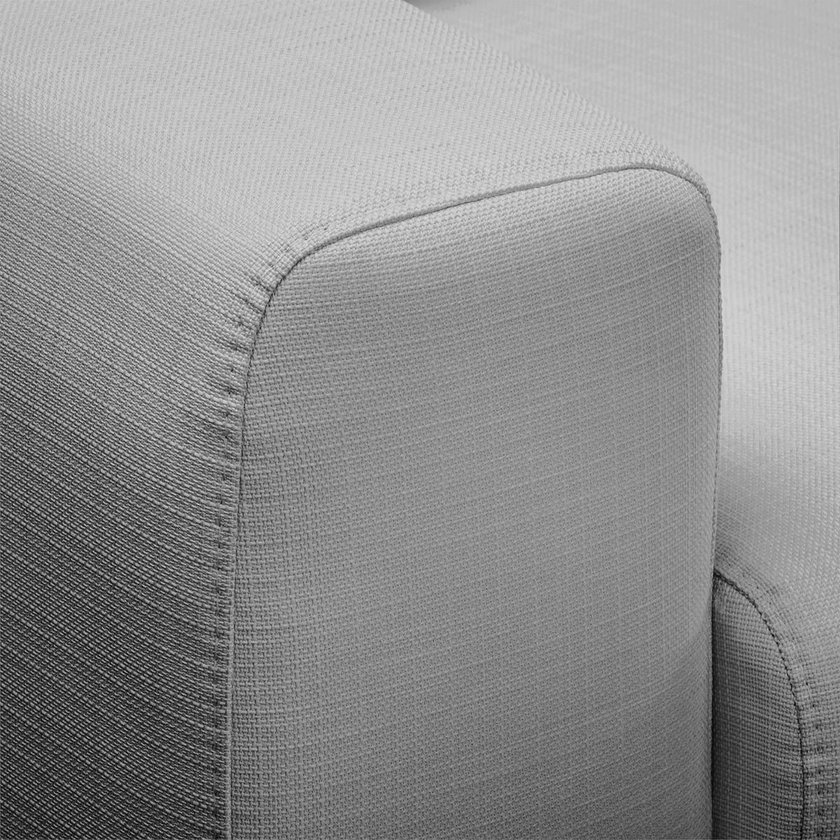 ECKSOFA - Strukturstoff - Hellgrau, Textil (286/152cm) - home24