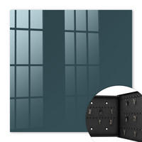 SCHLÜSSELBOX Schwarz 30x30 cm- Türöffnung nach rechts - Türkis - Türkis, Metall (30/30/5cm) - TULUP