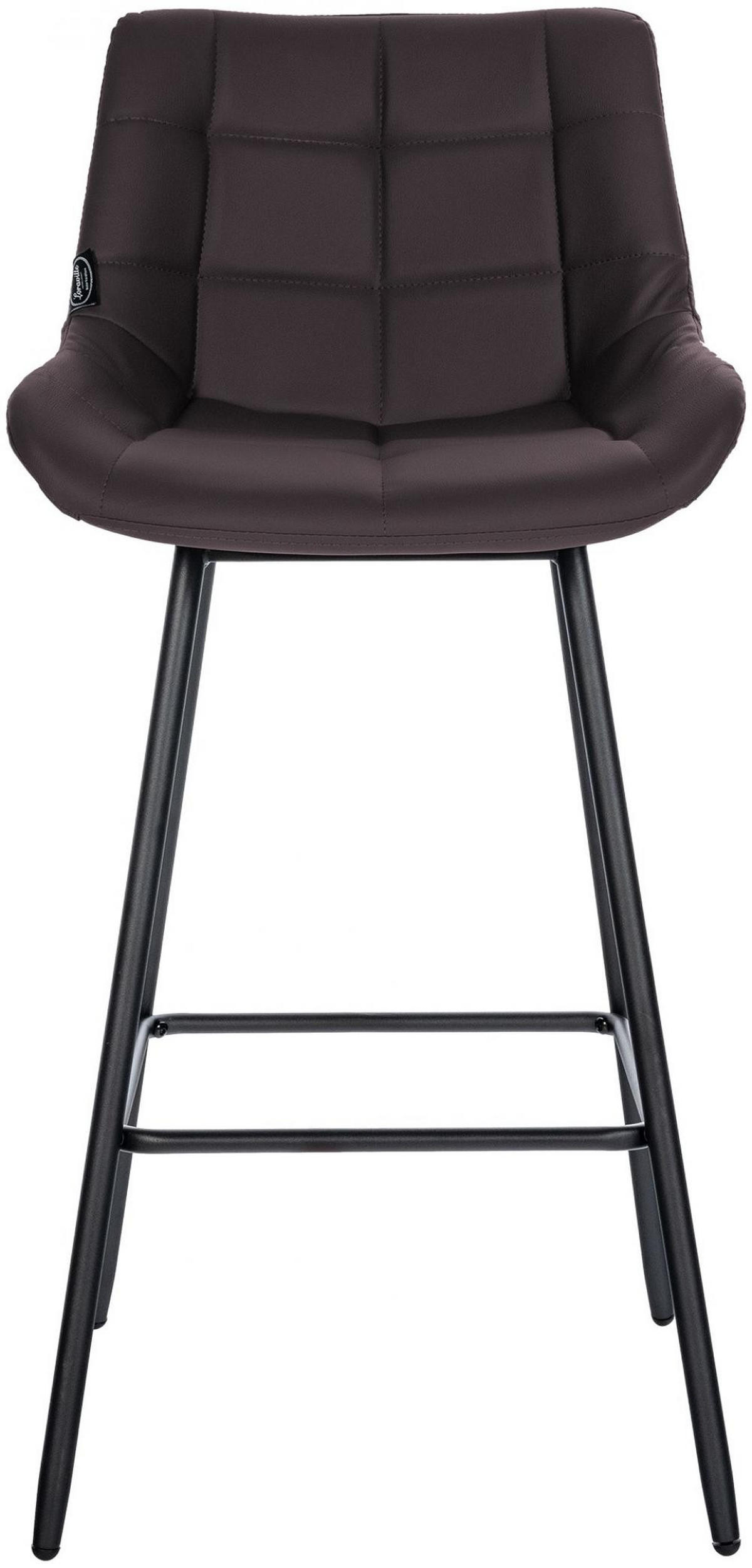 BARHOCKER Lederlook braun - Schwarz/Braun, Textil/Metall (49/104/56cm) - CLP