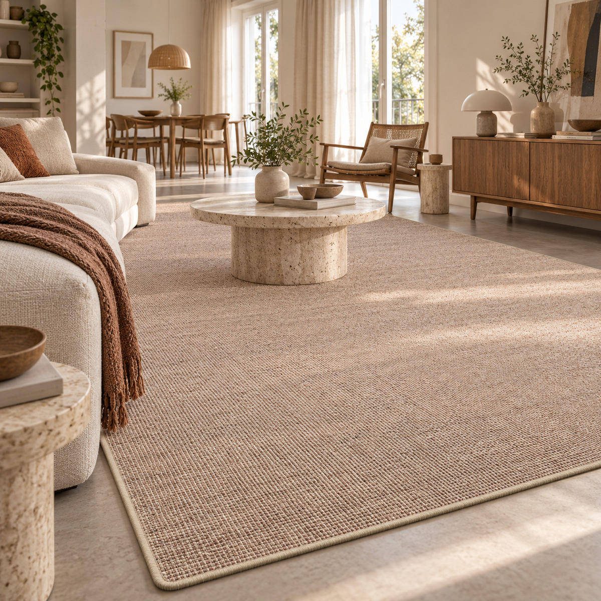 SISAL NATUR TEPPICH KLASSISCH - Greige, Textil (160/200cm) - Snapstyle