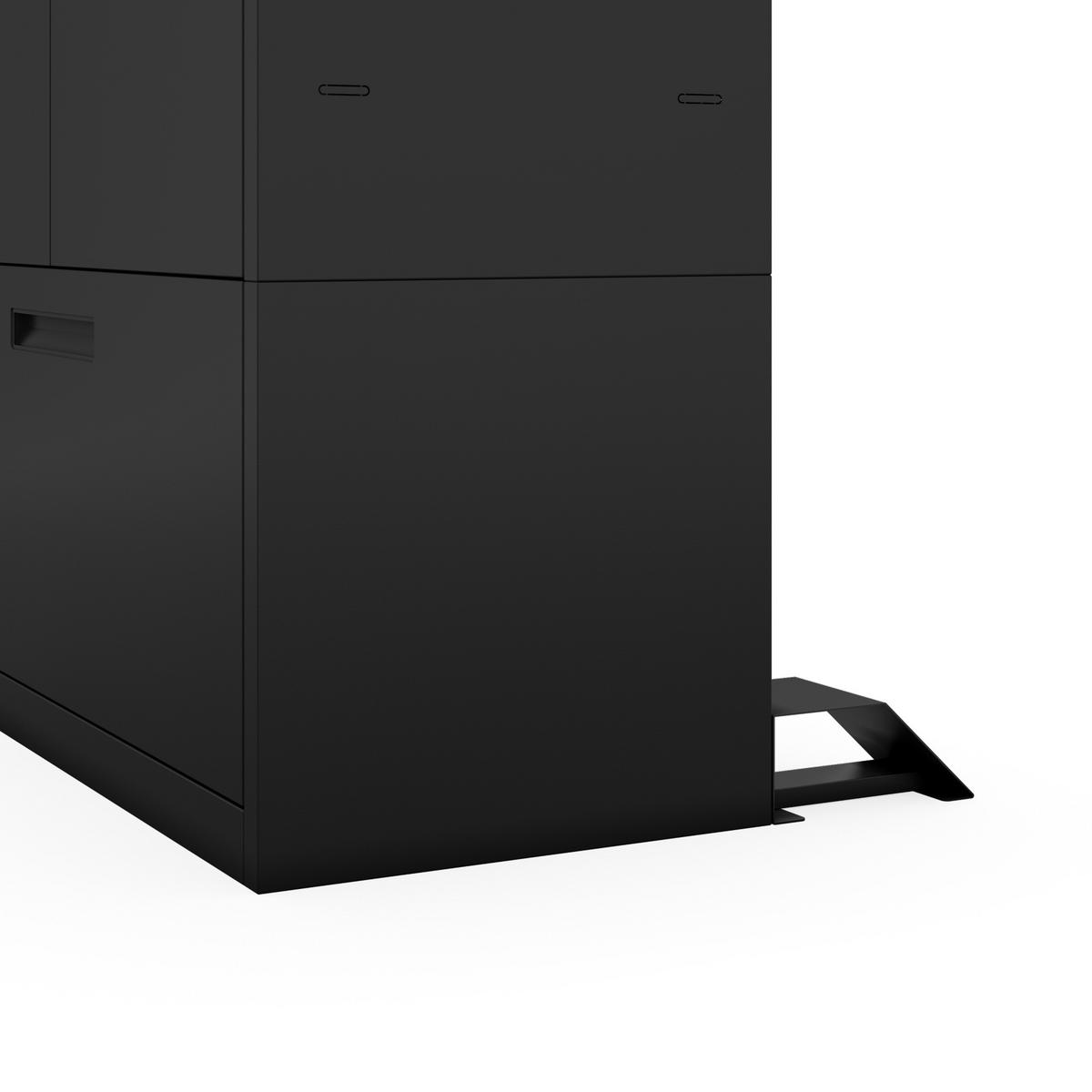 METALLSCHRANK Megan - Schwarz, Metall (90/195/40cm)