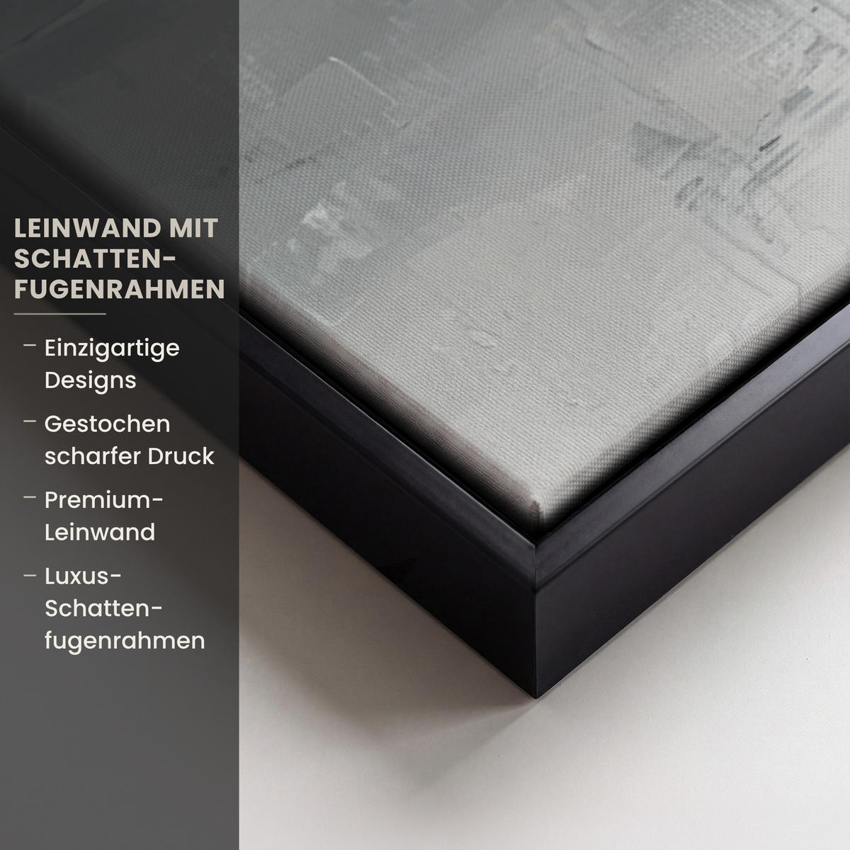 LEINWAND Bilder mit Rahmen - Kunst - Grau - Gold - Abstrakt - 60x40 - Dunkelgrau, Textil (60/40cm) - MuchoWow