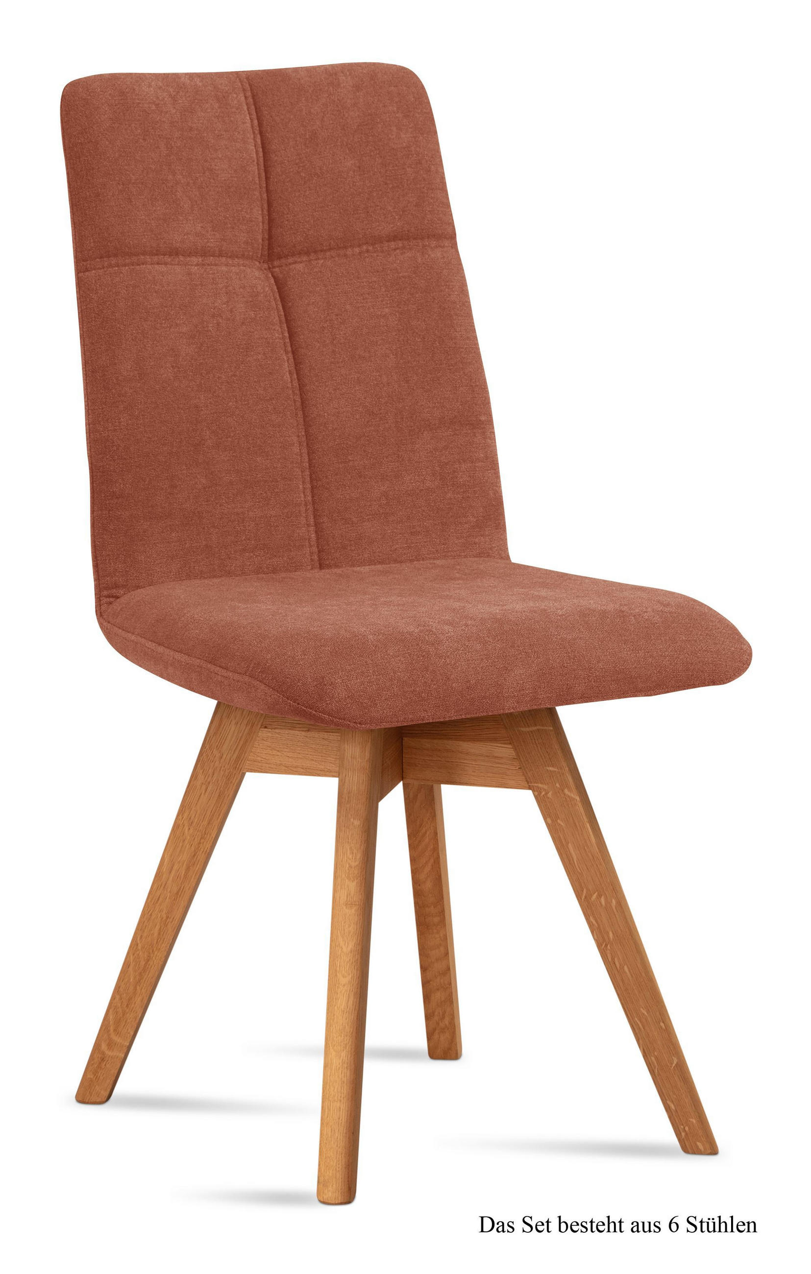 ESSZIMMERSTUHL drehbar (6er-Set) Dorea 47x92x60 Eiche geölt/Cognac - Cognac/Eichefarben, Kunststoff (60/92/47cm) - 58aufmkessel