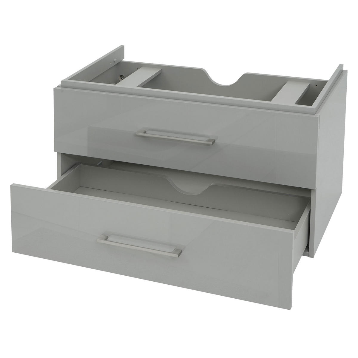 WASCHBECKENUNTERSCHRANK PREMIUM Grau - Grau, Holz (89/54/46cm) - MCW