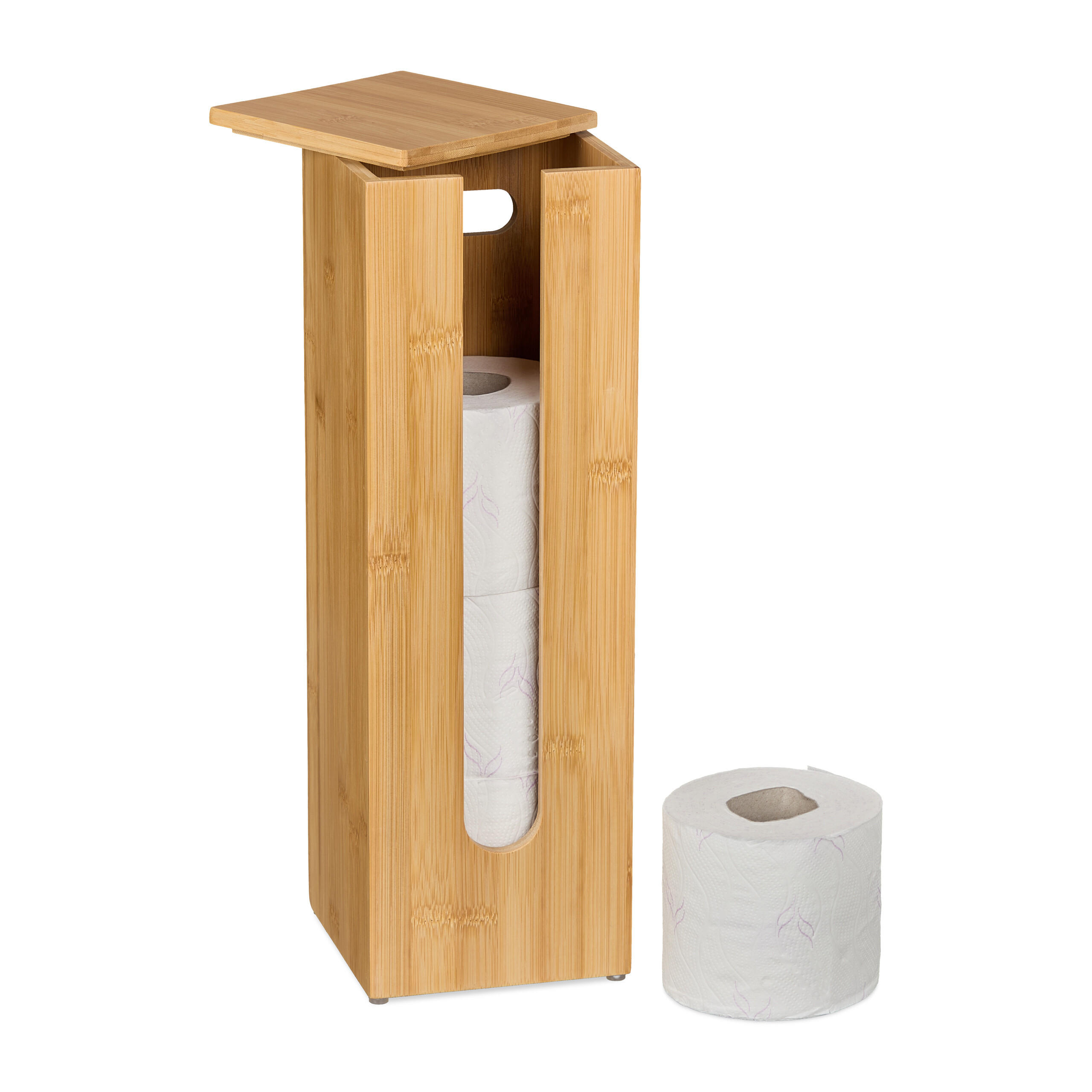 TOALETTPAPPERSH&Aring;LLARE Natur bambu f&ouml;r 4 rullar Ljusbrun 42/13.5/13.5 cm