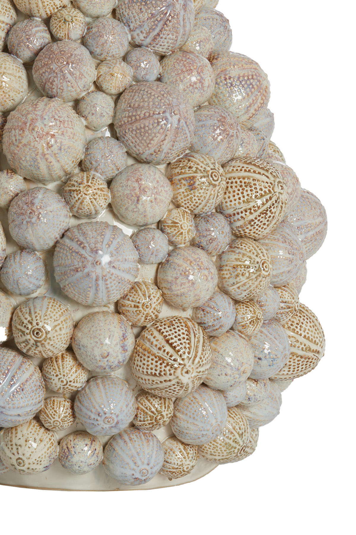 VASE Seeigel Weiß Ø40/49 cm - Weiß, Keramik (49cm) - Light & Living