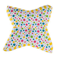 BODENKISSEN Stern, bunte Punkte & gelbe Streifen 70/48/7 cm - Multicolor, Textil (70/48/7cm) - Homescapes