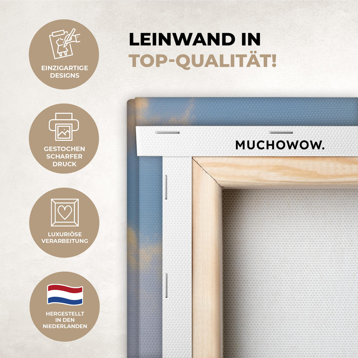 LEINWANDBILD Baum - Jahreszeiten - Winter - Landschaft Wandbilder 80x60 cm - Multicolor, Textil (80/60cm) - MuchoWow