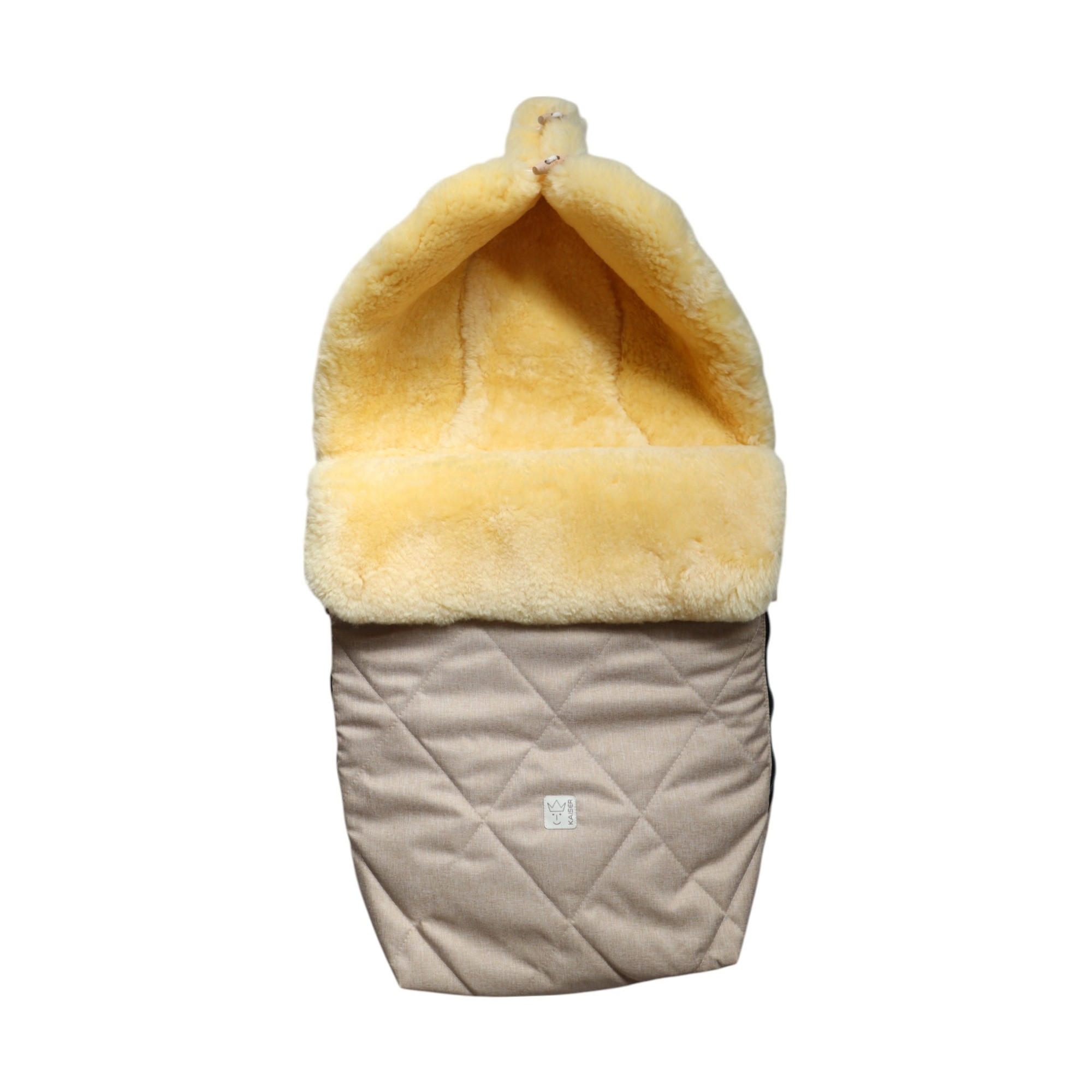 LAMMFELL-FUSSSACK Coosy, ginger - Braun, Fell (45/85cm) - Kaiserbaby