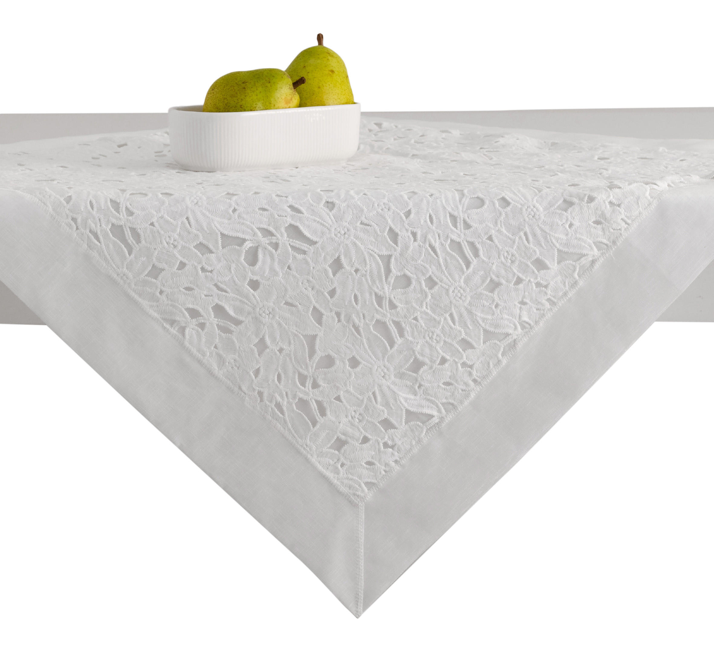TISCHDECKE Dolores - Ecru, Textil (80/80/1cm) - home&you
