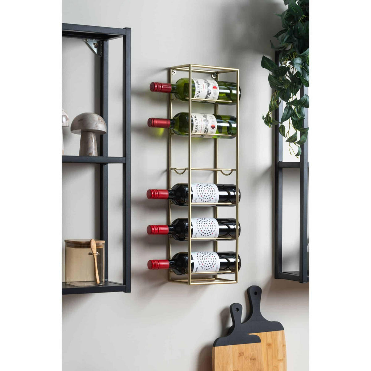 WEINREGAL Single Gold 18/11.5/66 cm - Goldfarben, Metall (11.5/66/18cm) - Present Time
