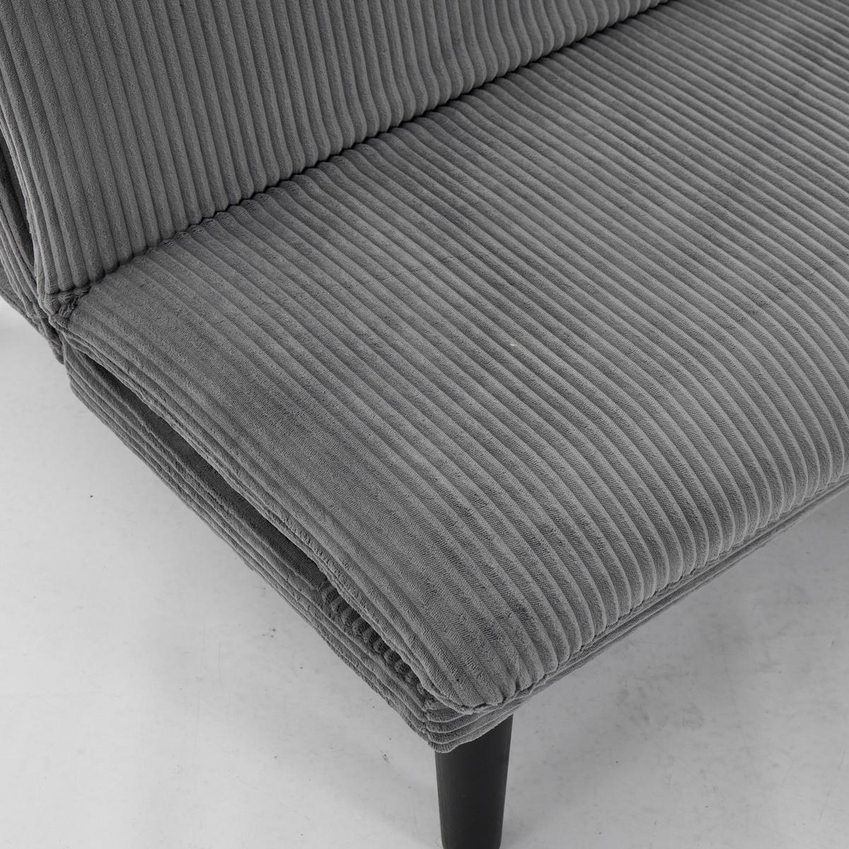 SOFA aus Samt mit 3-fach verstellbarer Rückenlehne 2-Sitzer, grau - Grau, Textil (84/67/167cm) - Luhomfu
