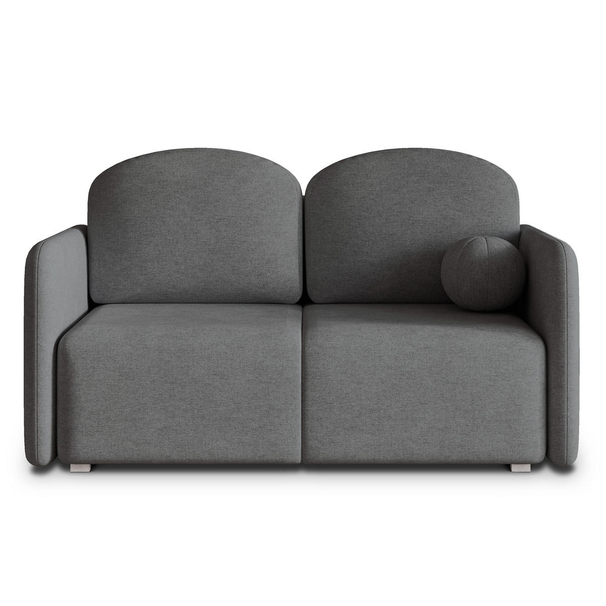 POHOVKA SUVI II, Opletená látka NEVE, Šedá - šedá, kompozitní dřevo/textil (153/85/90cm) - MASSENO