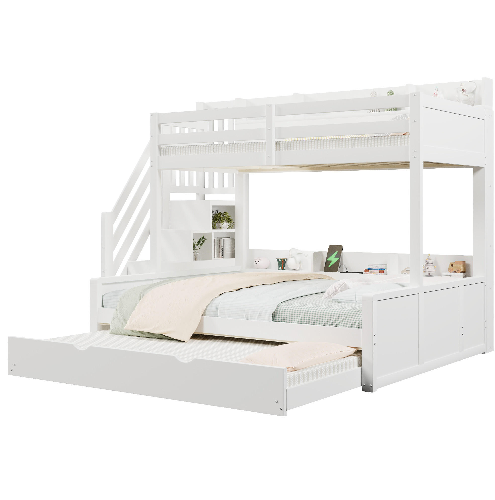Modfu Etagenbett Weiß 90x200 cm