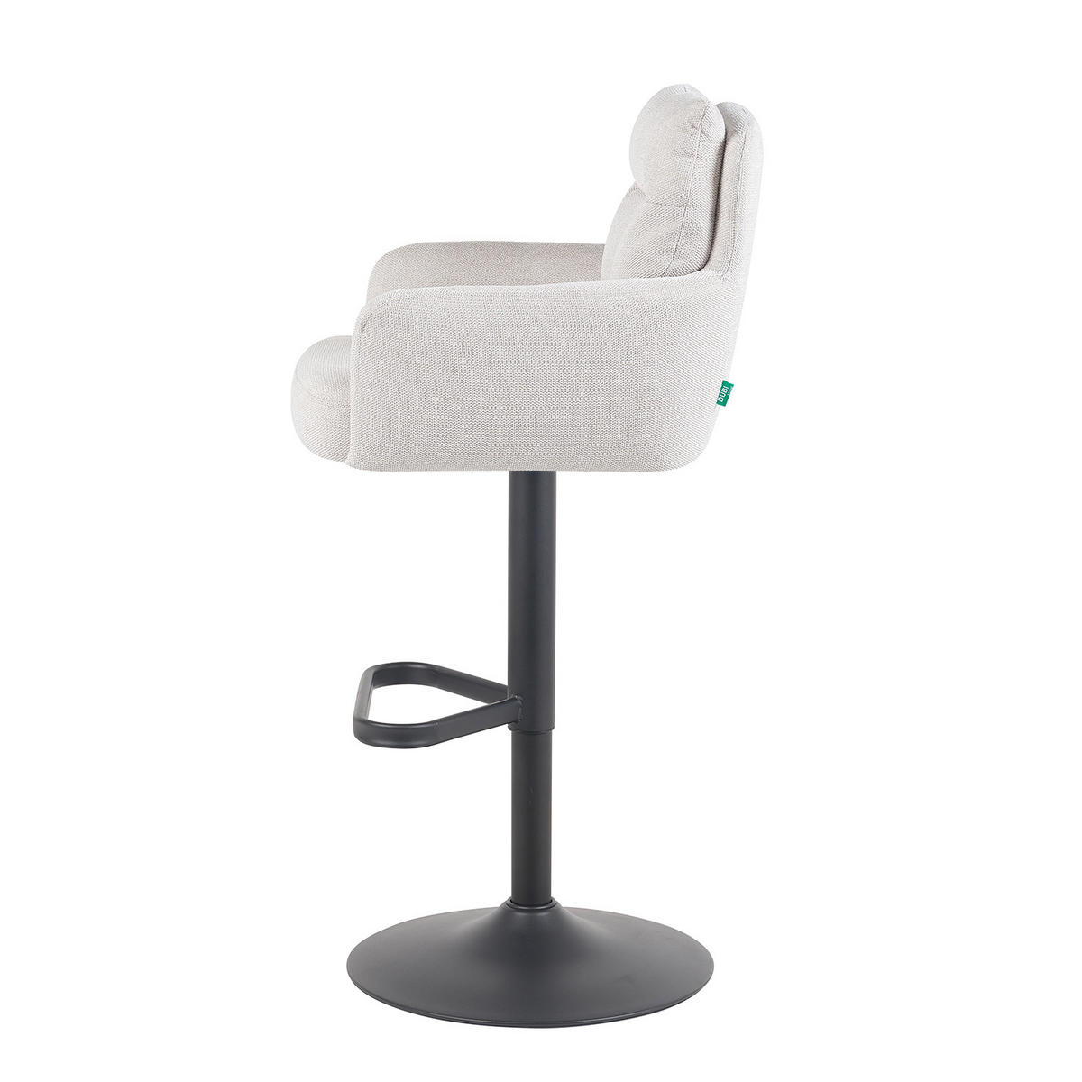BARHOCKER Aris - Creme/Schwarz, Textil/Metall (54/101/57cm) - DUBI Möbel